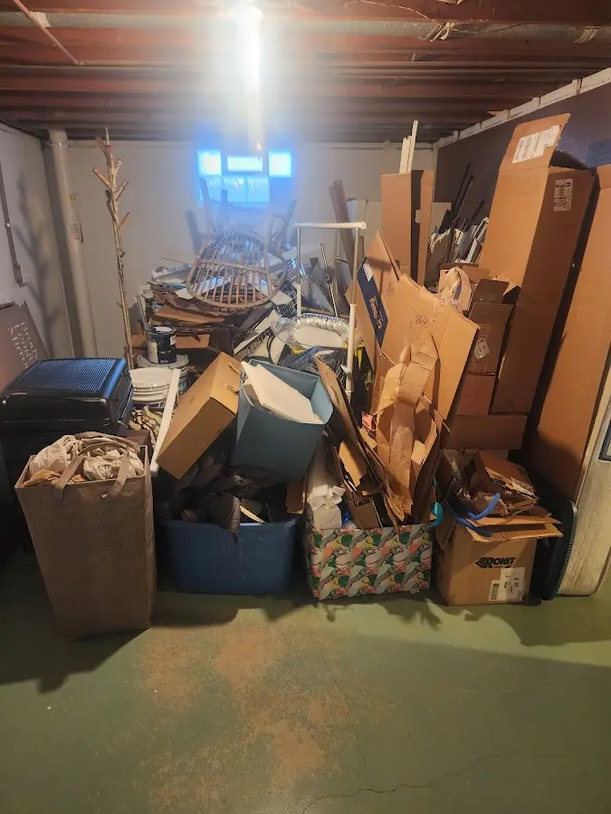 Roll-off dumpster container at job site for Roll Off Dumpster Rental in Enochville